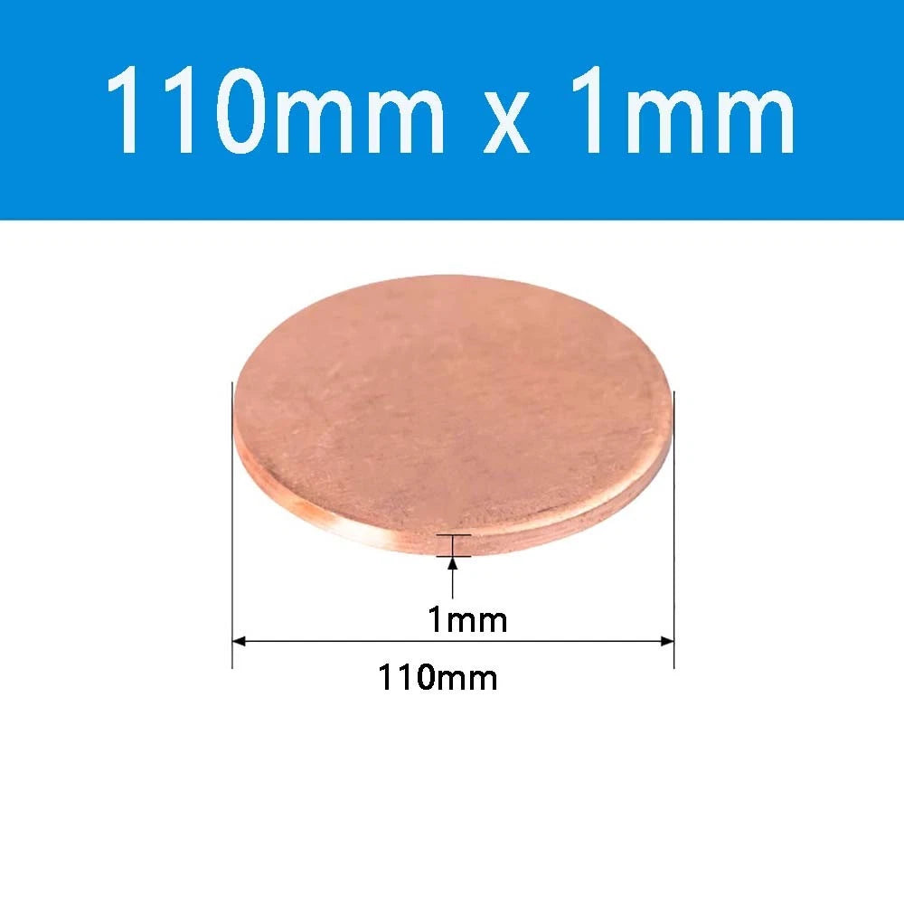 T2 Solid Pure Round Copper Sheet Flat Round Copper Disc Blank Round Metal Sheet