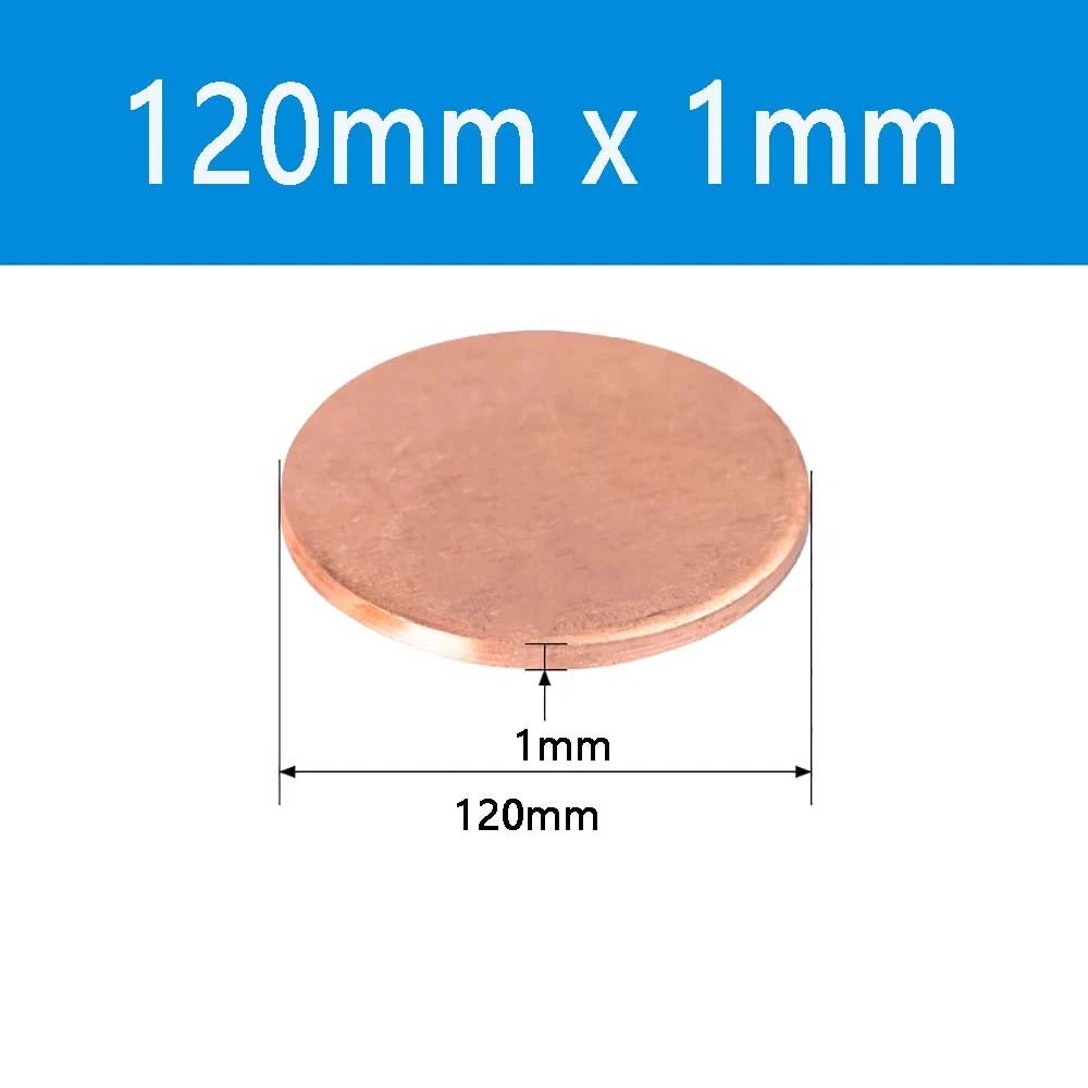 T2 Solid Pure Round Copper Sheet Flat Round Copper Disc Blank Round Metal Sheet