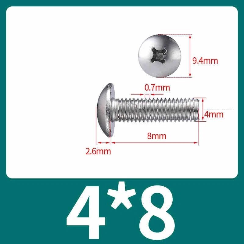 M2–M8 Stainless Steel Phillips Truss Head Machine Screws | 201 / 304 / 316 - HomeDIYer