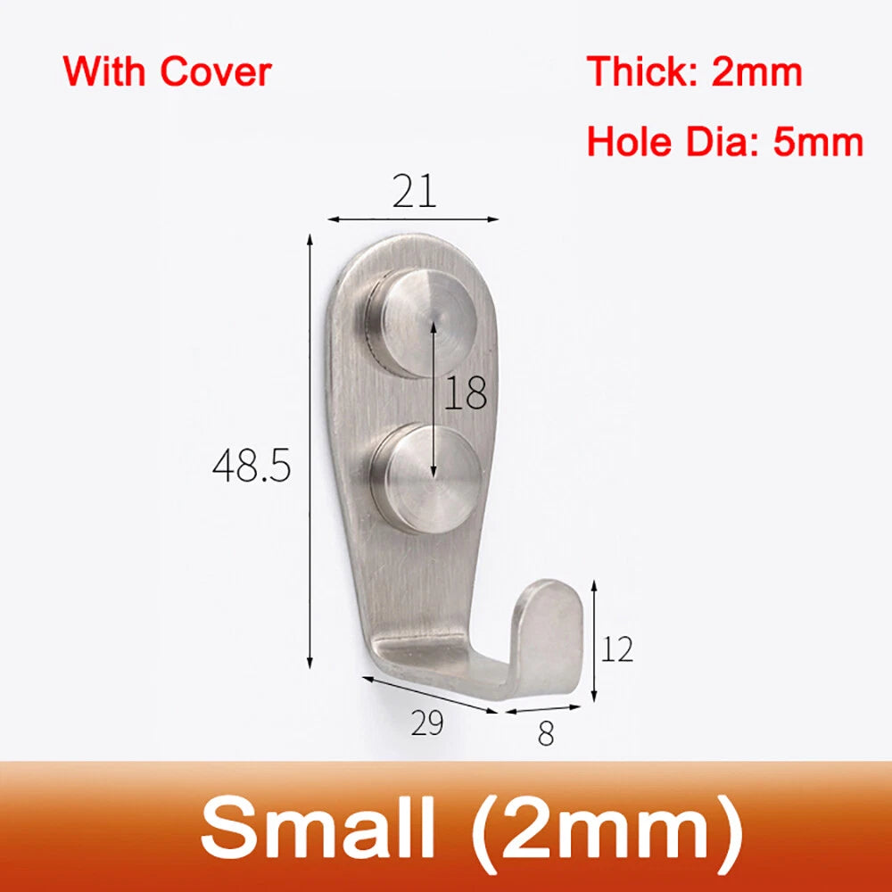 Stainless Steel Hooks Heavy Duty Wall-Mounted Door Rope Towel Hanger Coat Hook