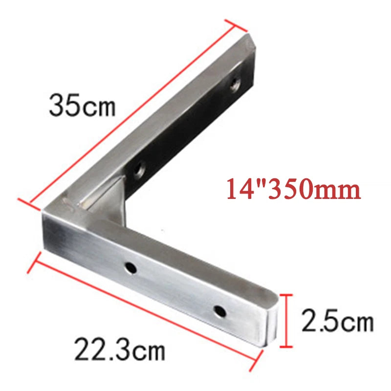 Square Tube Shelf Bracket - 304 SS L Shape for Microwave Storage Corner Bracket