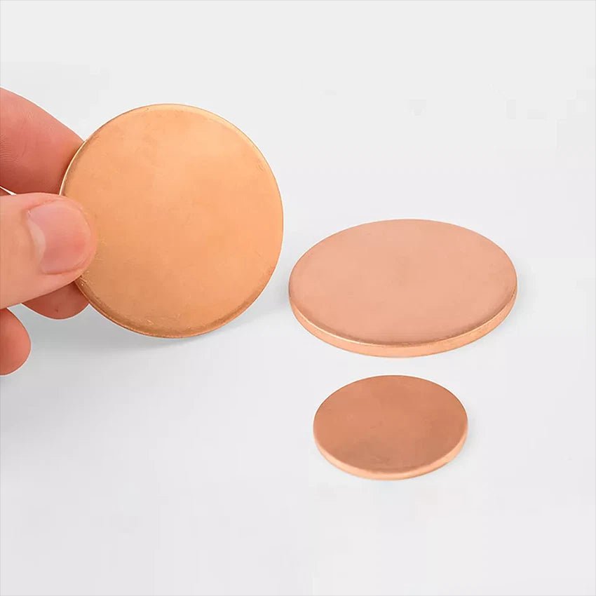 Solid Pure Copper Discs Round Plate Metal Sheet Thick 0.3-3.5mm Dia 10mm-300mm - HomeDIYer