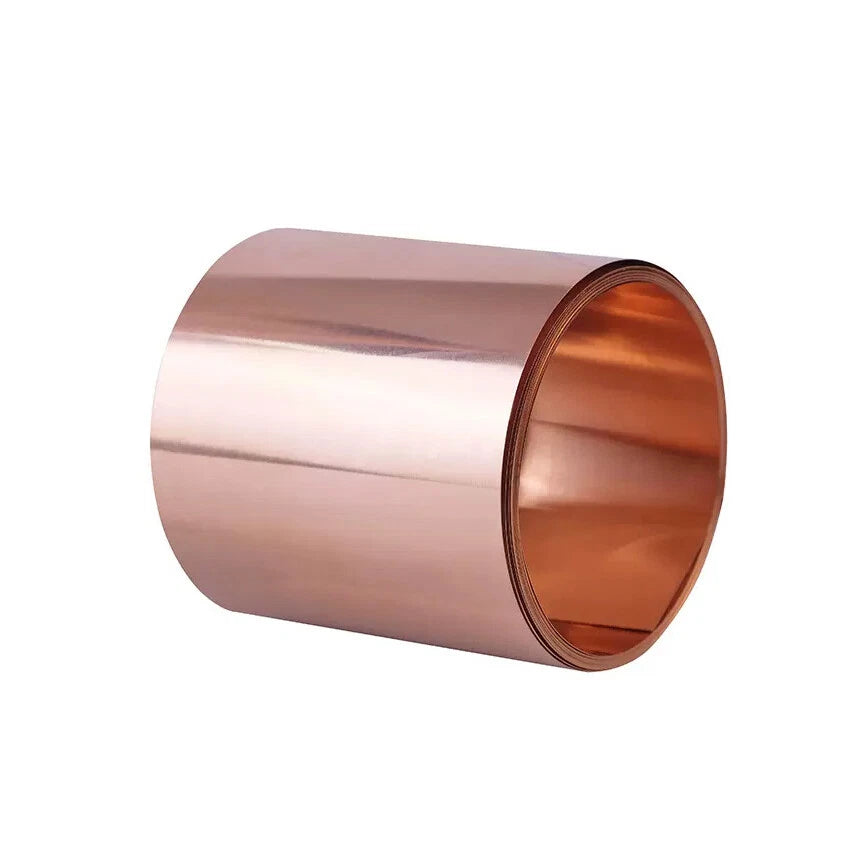 99.9% Pure Copper Cu Metal Sheet Roll Foil Plate 0.01-1mm Thick 50-400mm Width