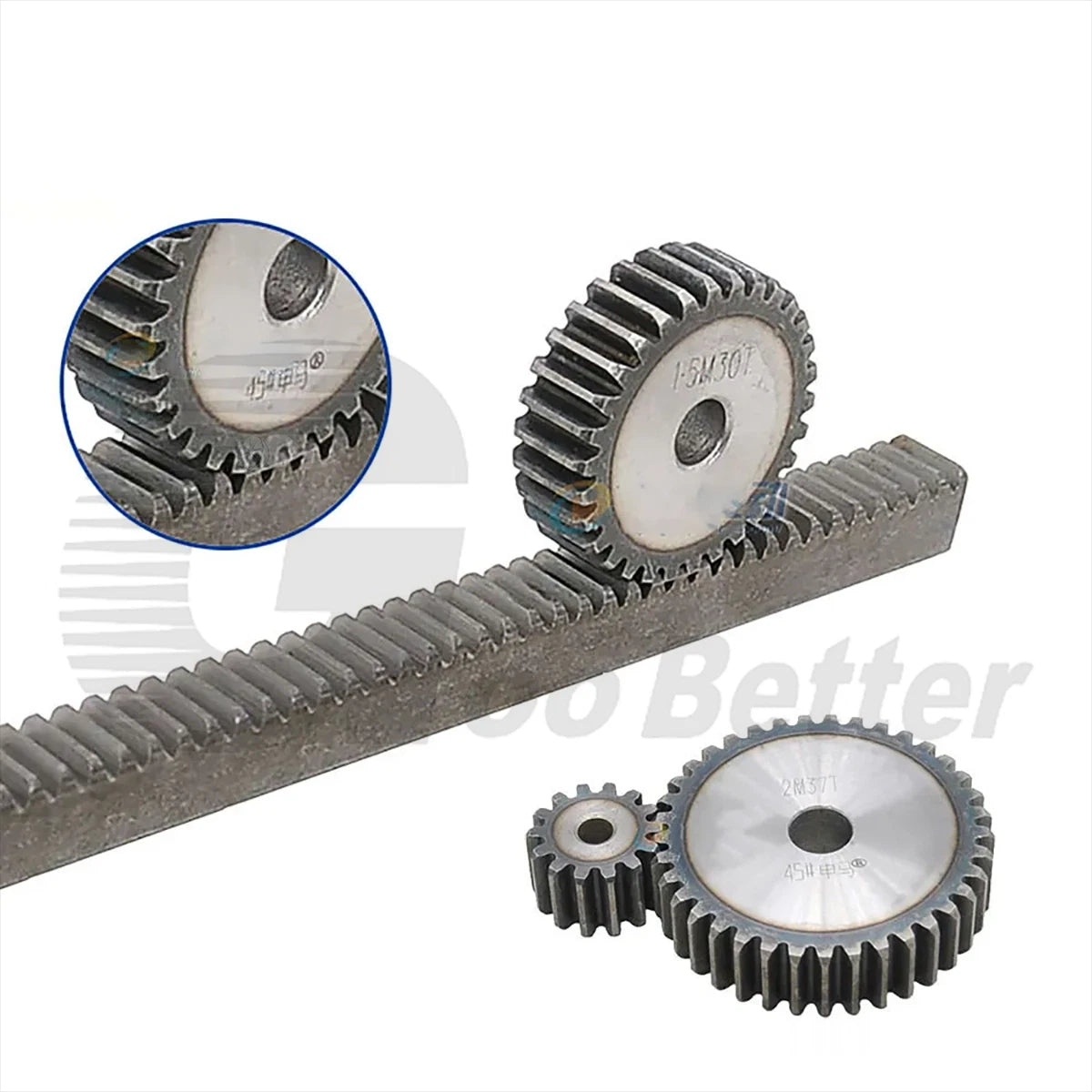 Module 2.5 Spur Gear 10T-120T Teeth Flat Gear Motor Transmission Gear 45# Steel