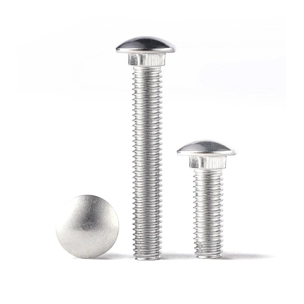Carriage Bolts 304 Stainless Steel — M4 M5 M6 M8 M10 M12 Cup Square Dome Head - HomeDIYer