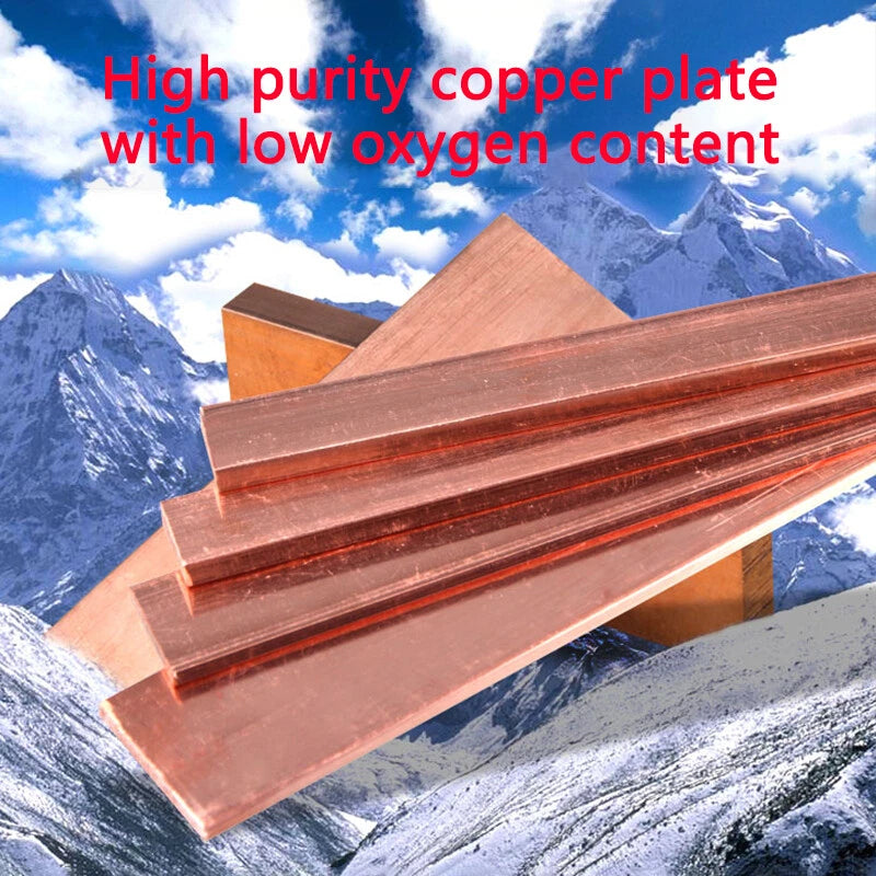 T2 Copper Flat Bar Pure Cu Electrical Copper Bus Bar Strip Metal Sheet 500mm
