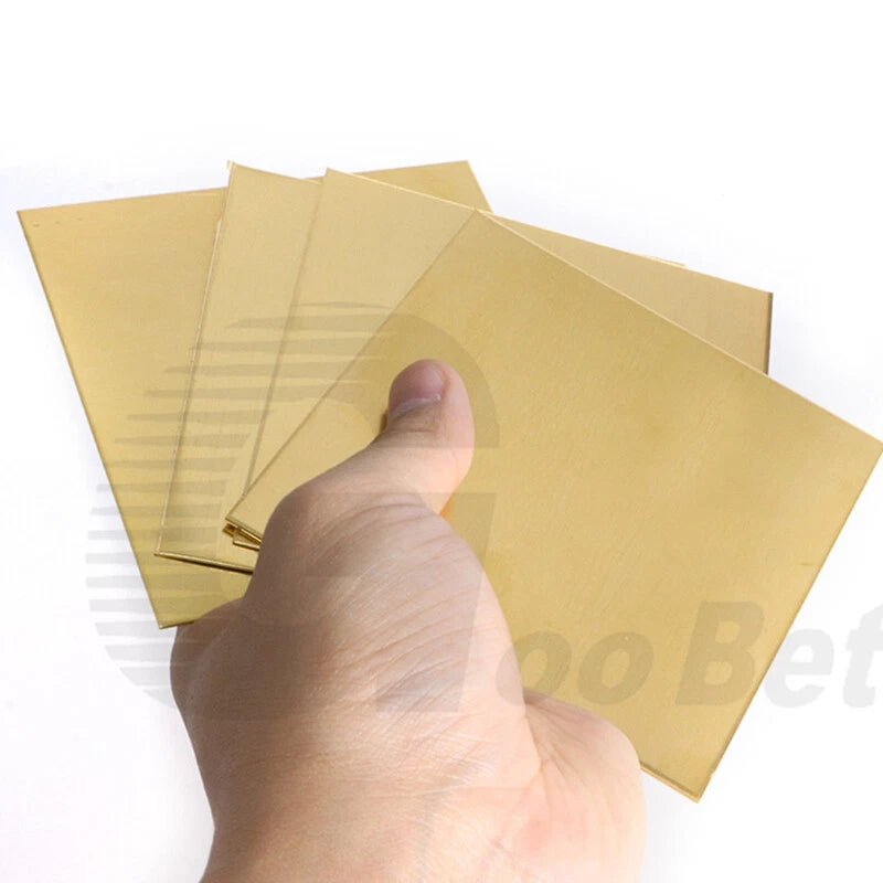 1.5mm Thickness Solid Flat Brass Plate Sheet Panel Cutting Size 350mm x 350mm