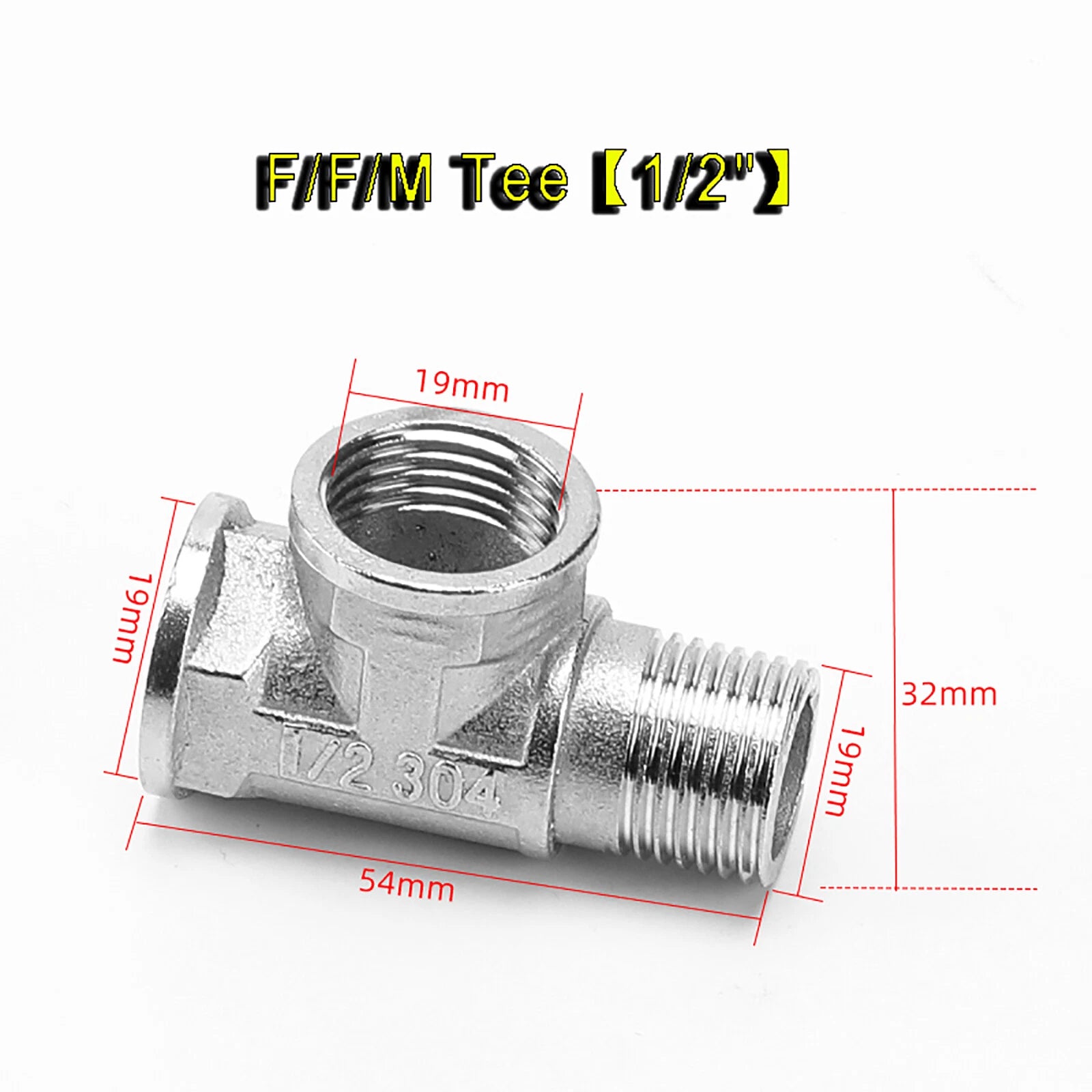 201 Stainless Steel Pipe Tee Fittings — NPT Equal & Reducing Tee Connectors (1/2", 3/4", 1")