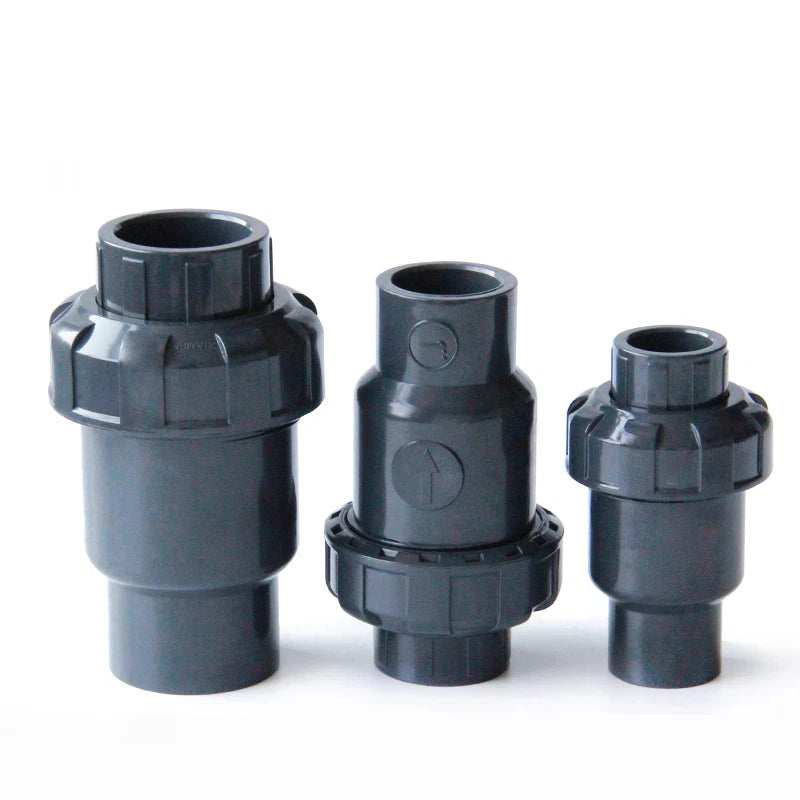 PVC One Way Non Return Flap Check Valve Pipe Fittings ID 20 25 32 40 50 63 mm
