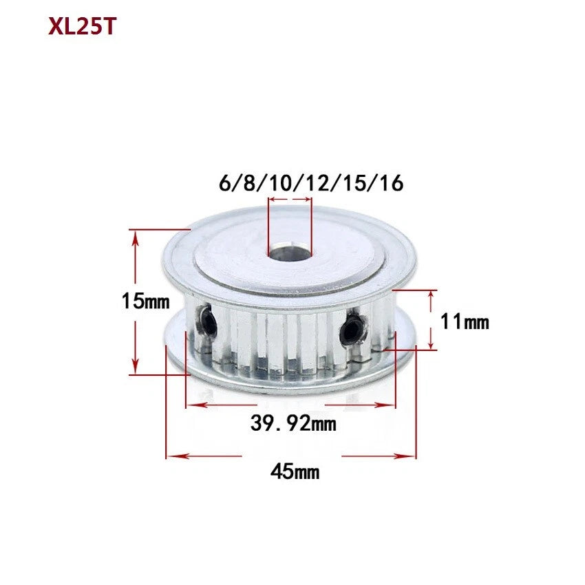 XL 10T-40T Timing Pulley Pitch 5.08mm Without Step Synchronous Wheel Width 11mm
