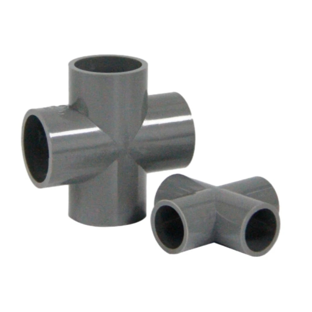Cross PVC Fittings 4-Way Cross Elbow Fitting for Building Heavy 20 25 32 40 50mm