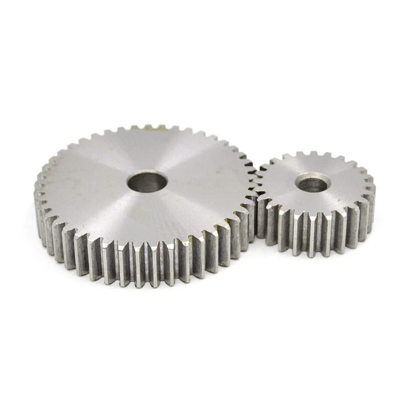 Flat Spur Gear Mod 1 Mod 2 C45 Steel 12 - 160 Tooth Motor Pinion Cogwheel Metal