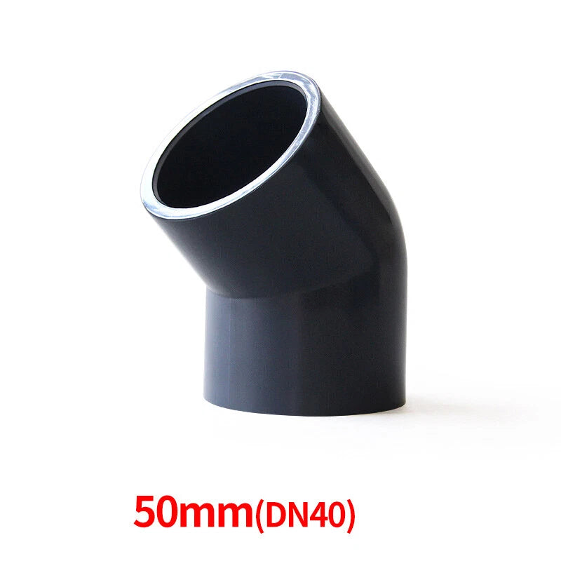 Black PVC Pipe 45° Elbow Plumbing Fittings Connector Coupling Water 20-110mm