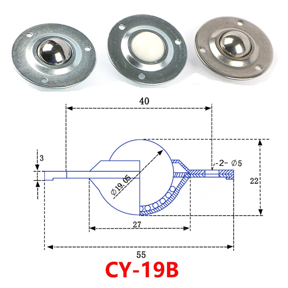 Ball Transfer Bearing Unit Bearing Casters Conveyor Roller Universal Flange Base