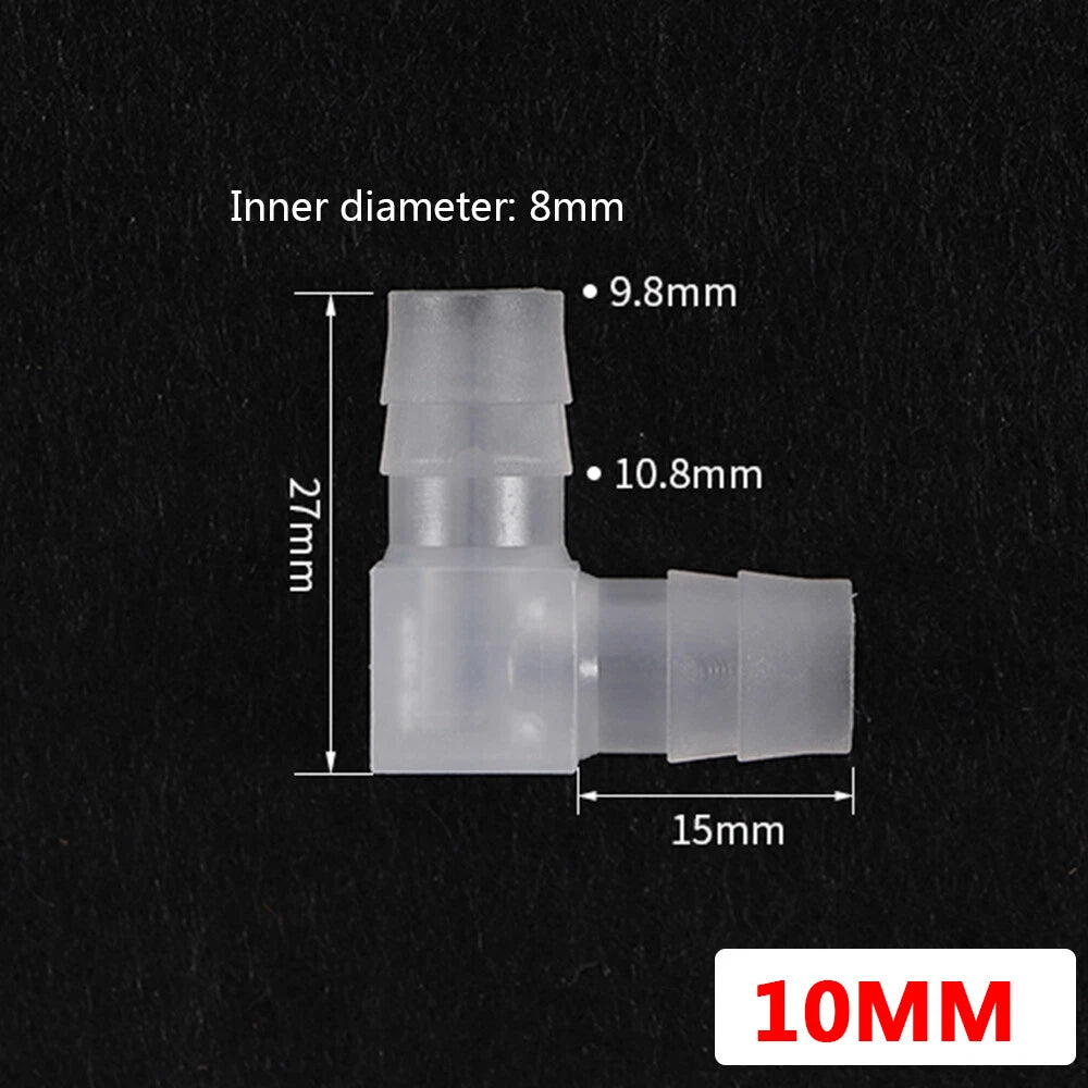 Plastic Elbow Barb Hose Connector — L-Piece Tube Joiner for Air, Fuel & Water (1.6mm–20mm)