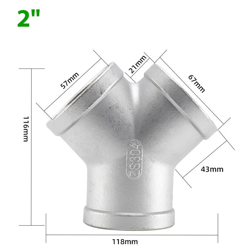 Y Hose Joiner Barbed Splitter — A2 Stainless Steel Hose Connector Fitting