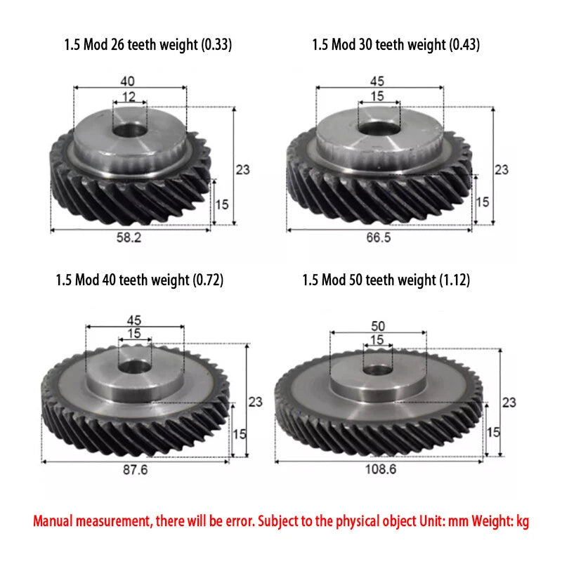 1/2/3 Mod Helical Gear With Step 45° Left Right Spiral Motor Transmission Gear