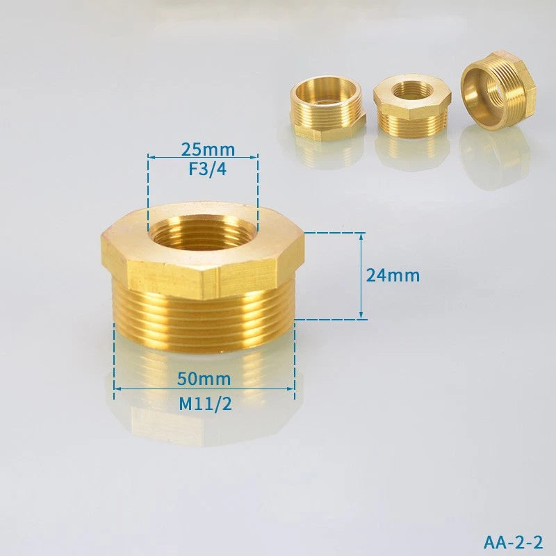 BSP Hex Reducer Bushing — Female to Male Thread Hose Fitting Connector (1/4" to 2")