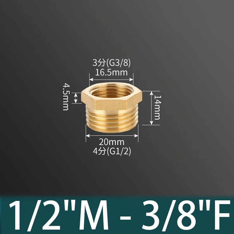 BSP Brass Reducing Hexagon Bush — Male to Female Thread Fittings (1/4" to 1")