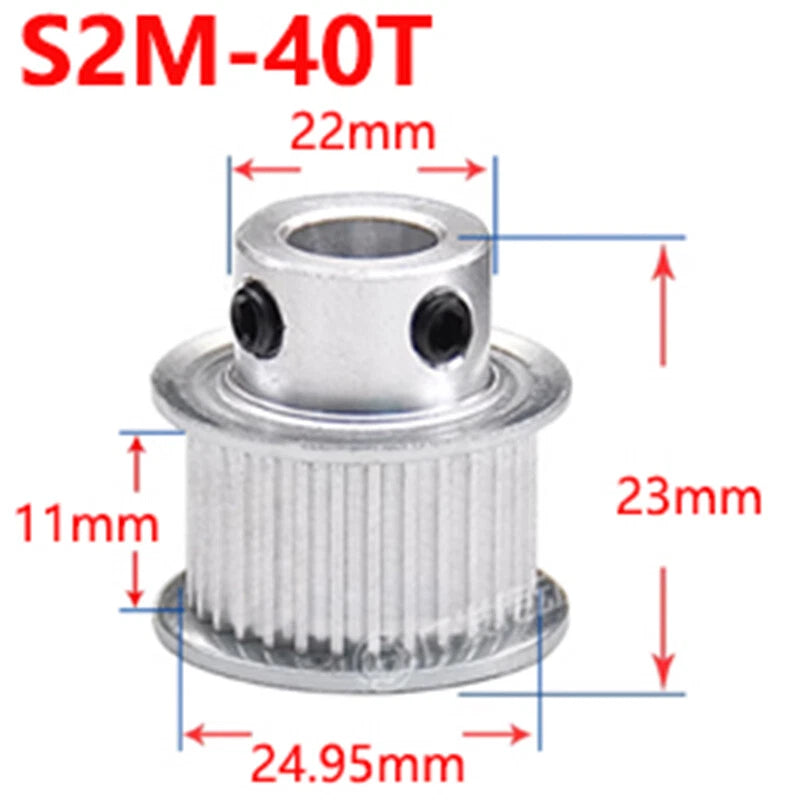 S2M 28-50T Timing Pulley 10mm Belt Synchronous Wheel Gear 3D Printer Bore 4-15mm
