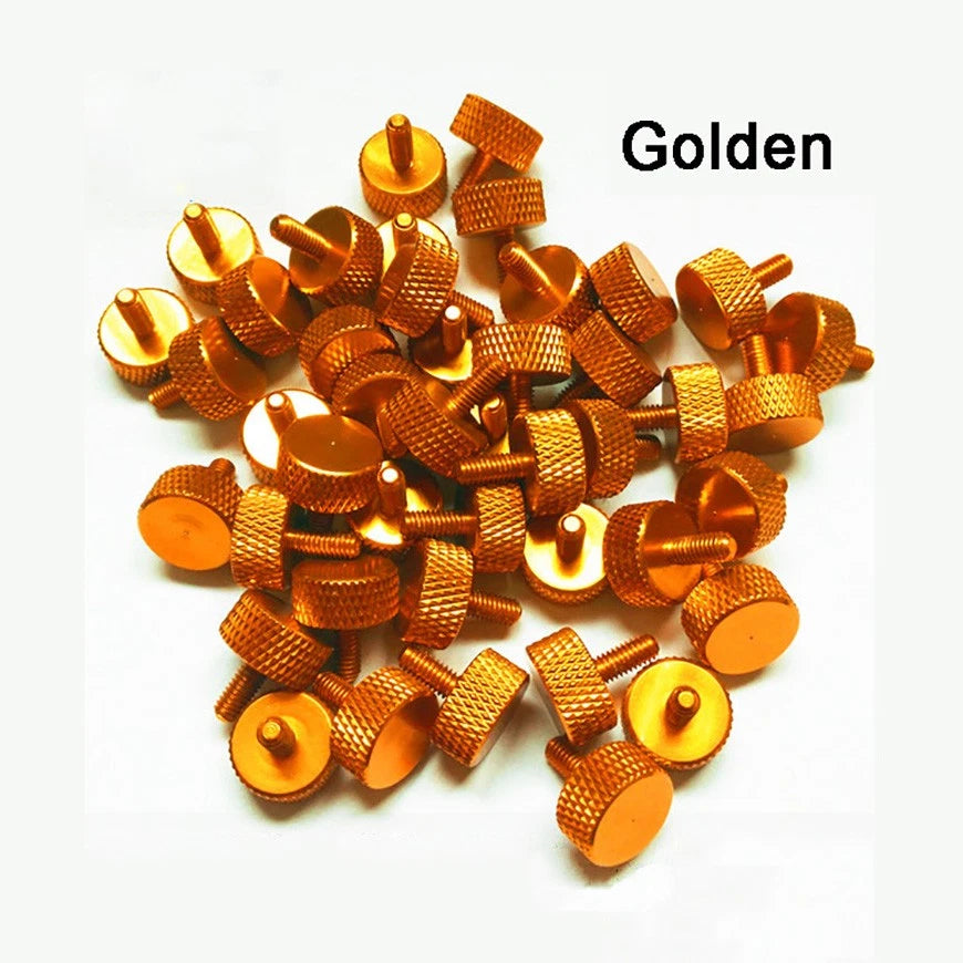 M3 Aluminum Anodized Knurled Thumb Screws for PC Case — 5 / 6 / 8mm