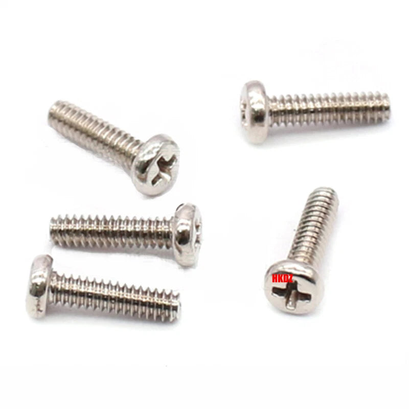 M1–M4 Phillips Pan Head Machine Screws – Carbon Steel, 2–70mm Lengths, Nickel/Black/White Zinc
