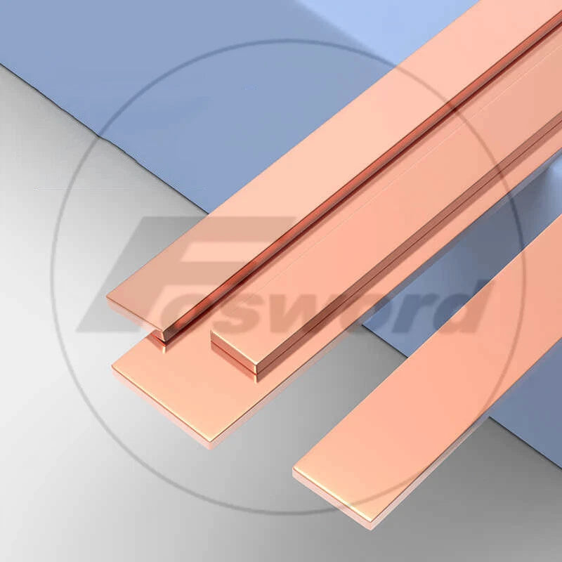99.9% Pure Copper Cu Metal Flat Bar Copper Strip Copper Plate Thick 5mm- 100mm
