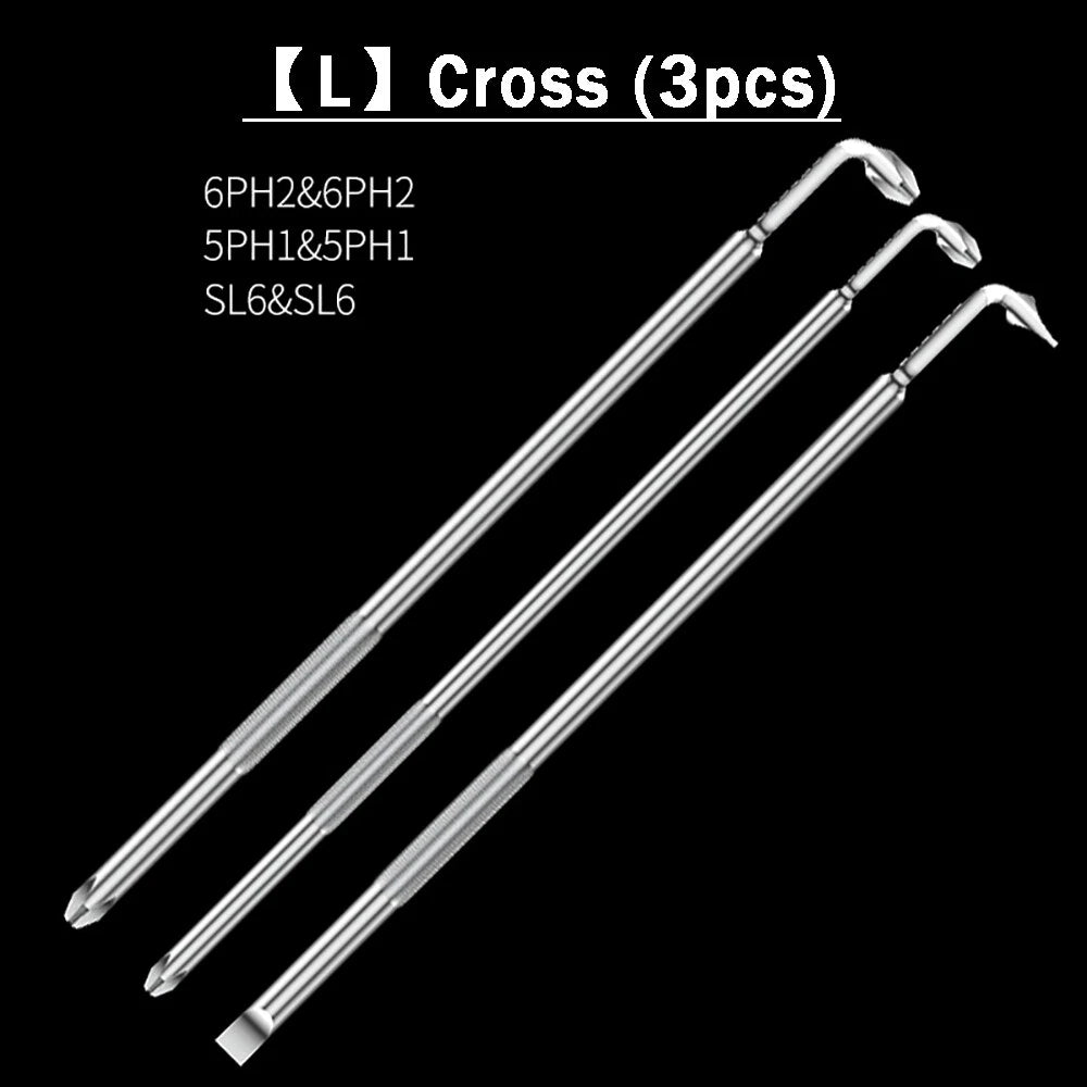 Magnetic Slot Phillips Hex Torx Screwdriver Wrench Right Angle Tight Space Bent