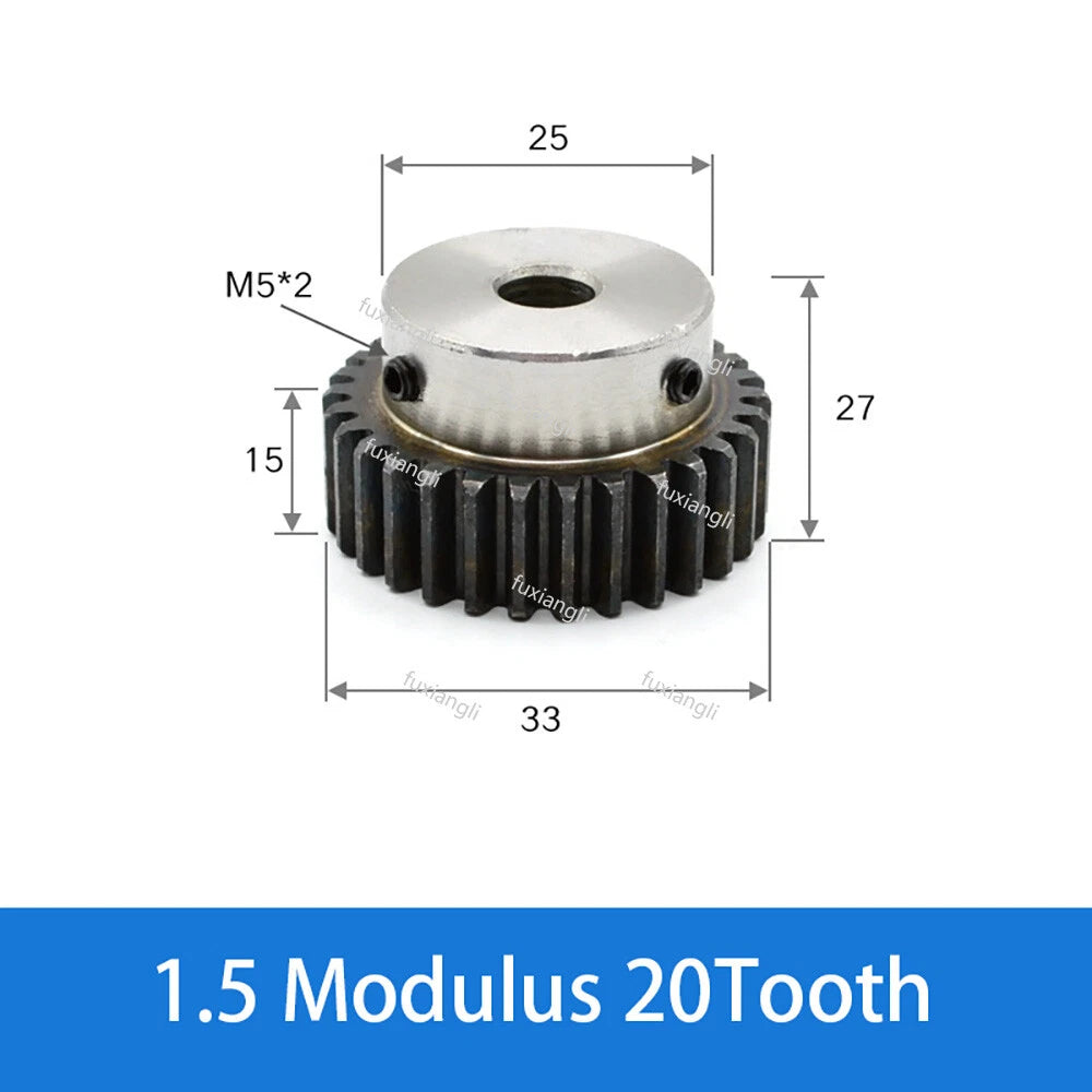 1.5 Modulu 12T-40T Spur Gears pitch 4.71mm 45# Steel With Step Pinion Motor Gear