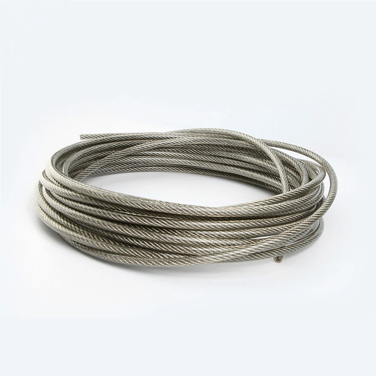 Clear PVC Coated Steel Wire Rope Metal Cable Rigging 0.38mm-12mm Heavy Duty