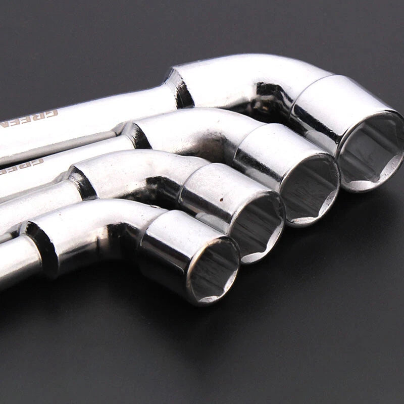 6mm-24mm Metric L Shaped Angled Open Hex 6 point Socket Wrench Doubleend Spanner