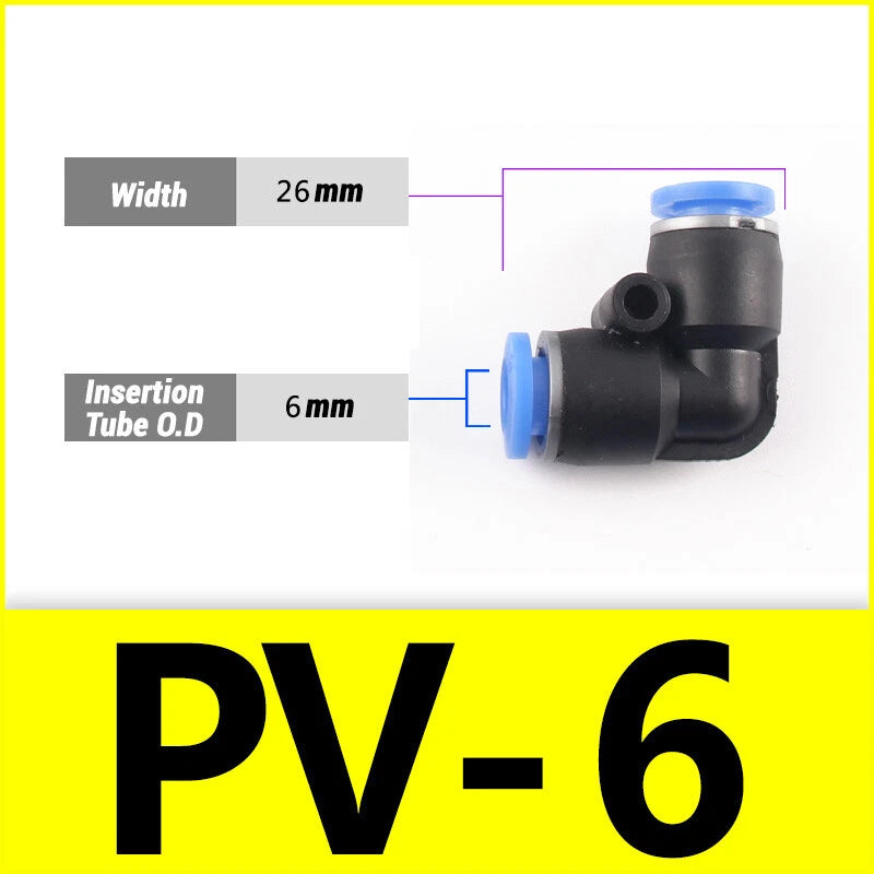 Nylon Pneumatic Push Fit Connector Tube Pipe Joiner Speed Air Water Lines Hose