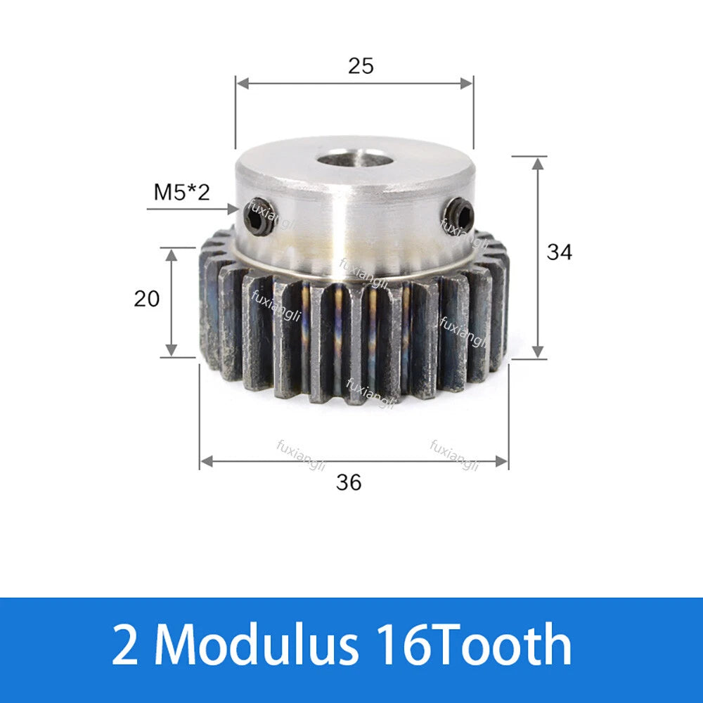 2 Mod 12-40Tooth Spur Gears pitch 6.28mm 45# Steel With Keyway Pinion Motor Gear
