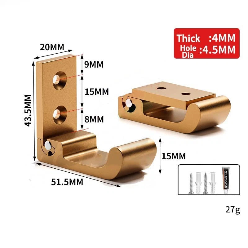 Folding Wall Hooks Aluminum Alloy Foldable Design Wall Mounted Coat Clothes Hook