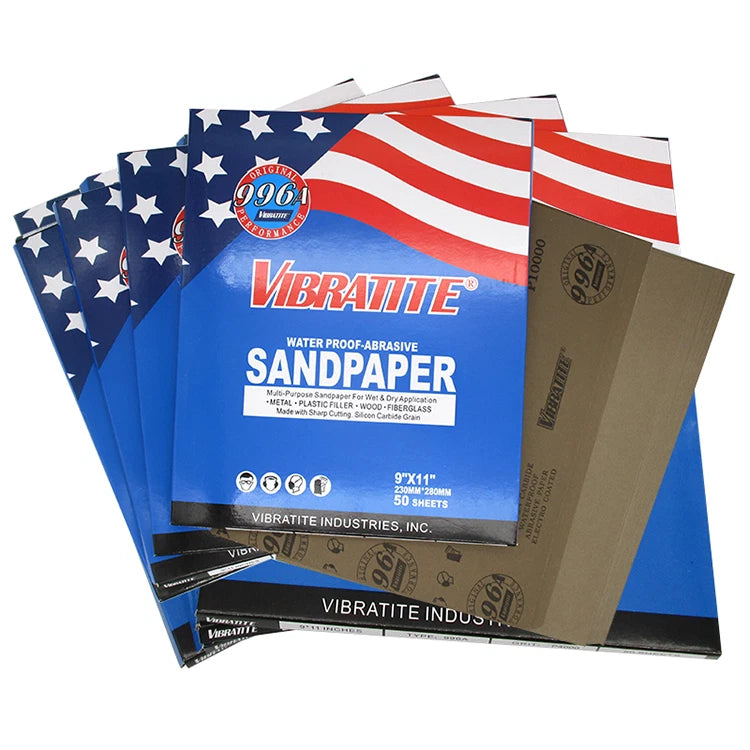 A4 Silicon Carbide Wet & Dry Sandpaper — P60 to P10000 Grit 230x280mm Sheets for Wood Metal Auto