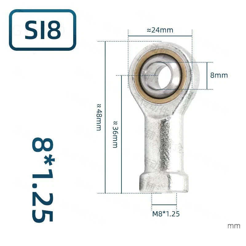 SI Female Series Rod End Bearings M3 M4 M5 M6 M8 M10 - M30 Right-Left Thread