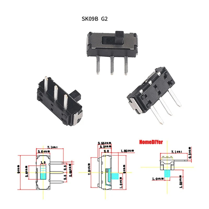 Miniature Slide Switch SS SK Series — 2/3 Position, 3–8 Pin Toggle Switches