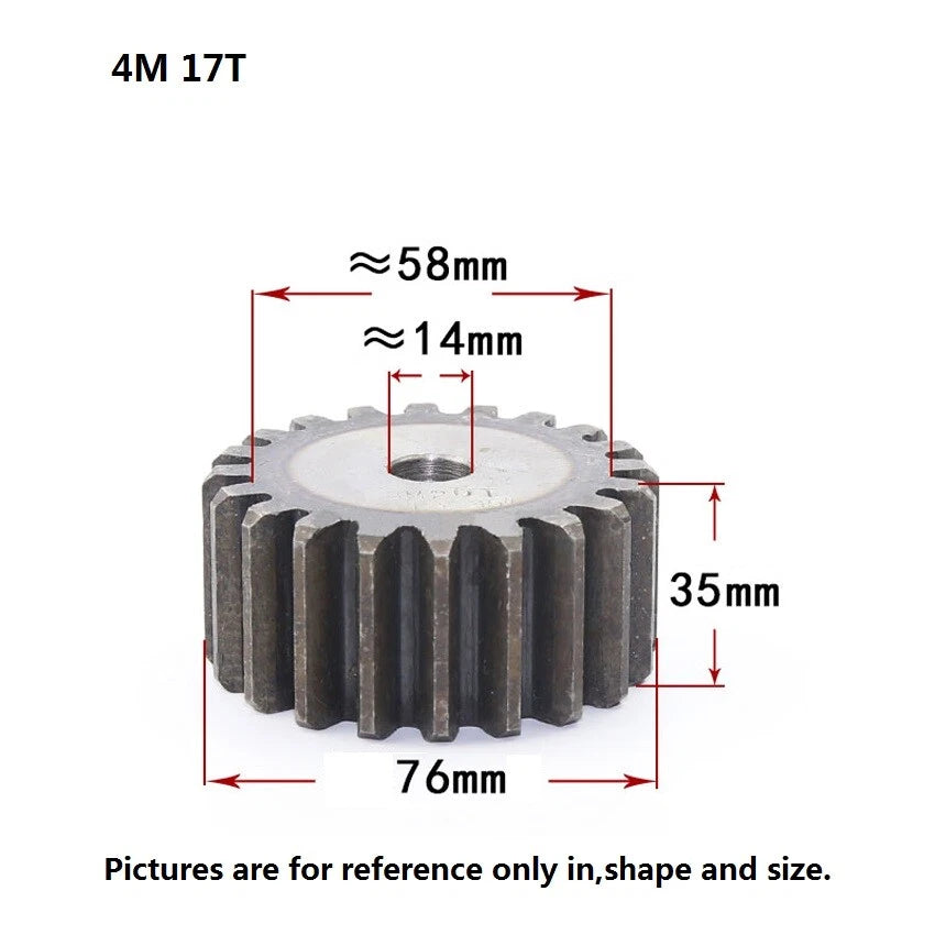 45# Steel 4Mod 10T-80T Spur Gears Thickness 35mm Motor Pinion Transmission Gear