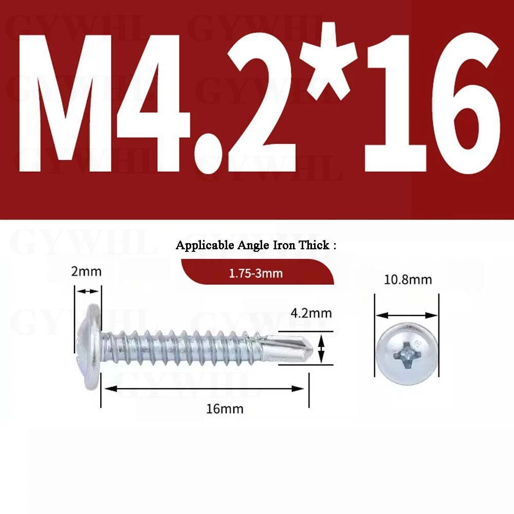 M4.2 M4.8 Self Drilling Wafer Head Screws – Steel & Stainless for Sheet Metal
