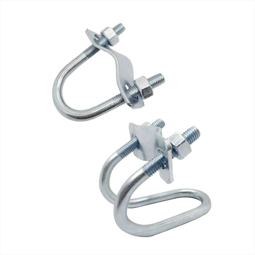 U - Bolt Pipe Clamp — Double & Single U - Shape Saddle Clamp for Greenhouse & Awning Frames - HomeDIYer