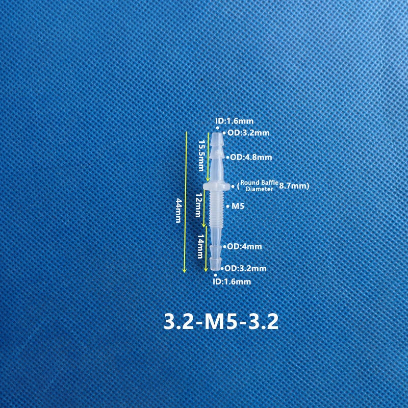 Bulkhead Straight Plastic Hose Connector with Nut — Barbed Thread Pipe Fitting