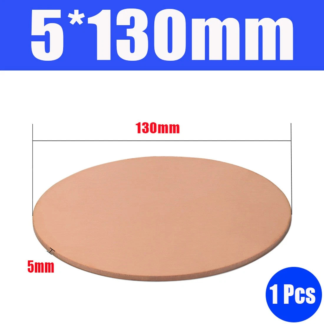Thick 1.6-6mm Solid 99% Pure Copper Blanks Discs Ø 10-300mm Round Plate Metal