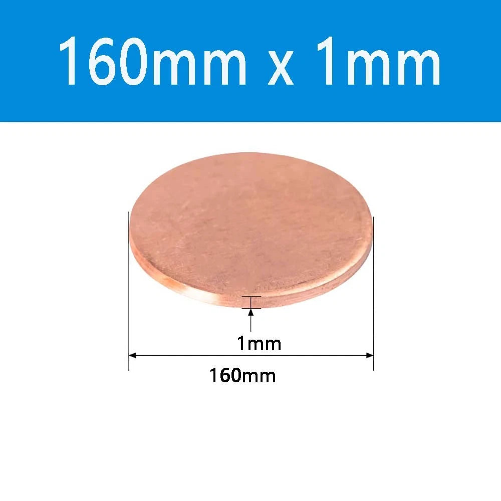 T2 Solid Pure Round Copper Sheet Flat Round Copper Disc Blank Round Metal Sheet