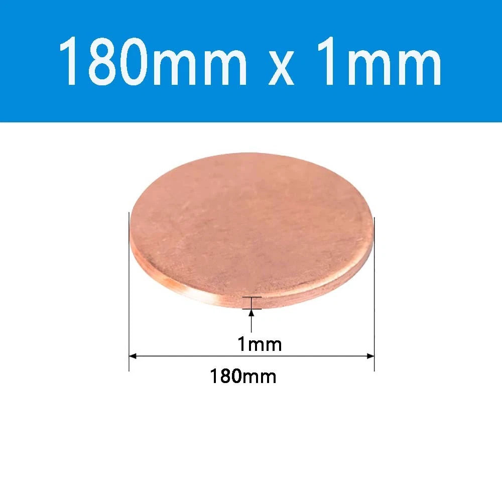 T2 Solid Pure Round Copper Sheet Flat Round Copper Disc Blank Round Metal Sheet