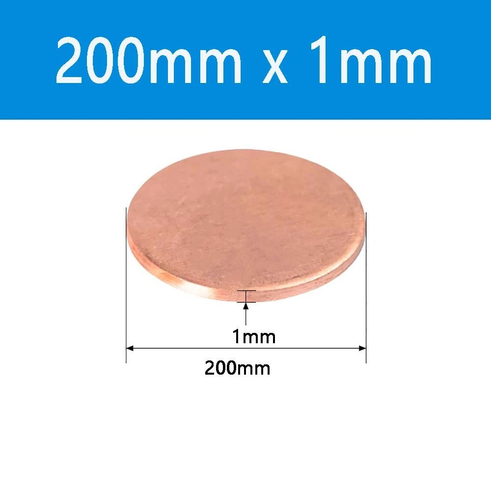 T2 Solid Pure Round Copper Sheet Flat Round Copper Disc Blank Round Metal Sheet