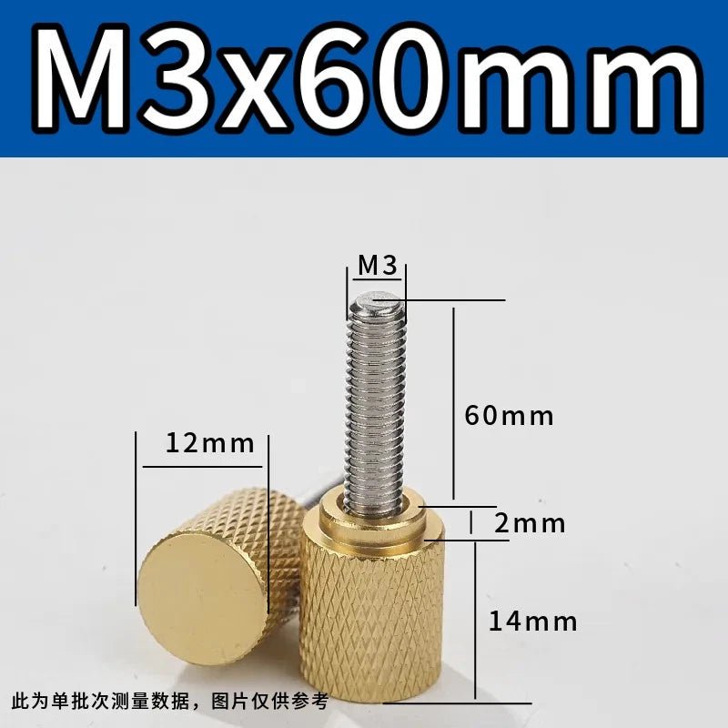 M3 Knurled Thumb Screws – Colored Anodized Aluminum, 6mm to 100mm, 10 Colors - HomeDIYer