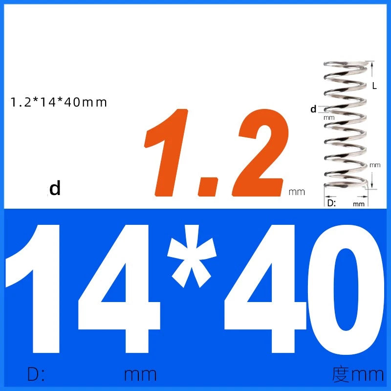 Compression Spring 1.2mm Wire Dia 14mm - 20mm OD Small Pressure Springs