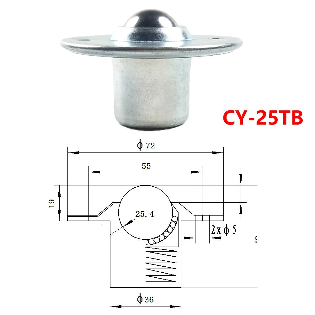 7-30Kg Ball Transfer Bearing Spring Shock Absorbers Unit Casters Conveyor Rolle
