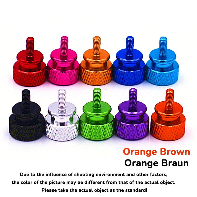 M6 Knurled Thumb Screws Aluminium Hand Grip Knob Bolts High Type - DIN 464