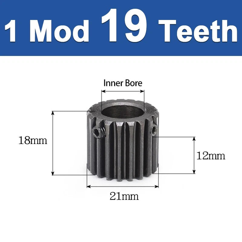 1 Modulu Spur Cylindrical Gear 10T-20T 1 Mod Pinion Gear Transmission Motor Part